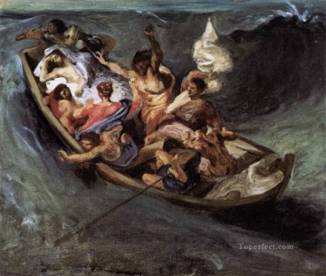  Bosquejo Pintura - Cristo en el lago de Gennezaret boceto romántico Eugene Delacroix